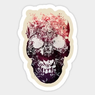 Floral Skull Sticker